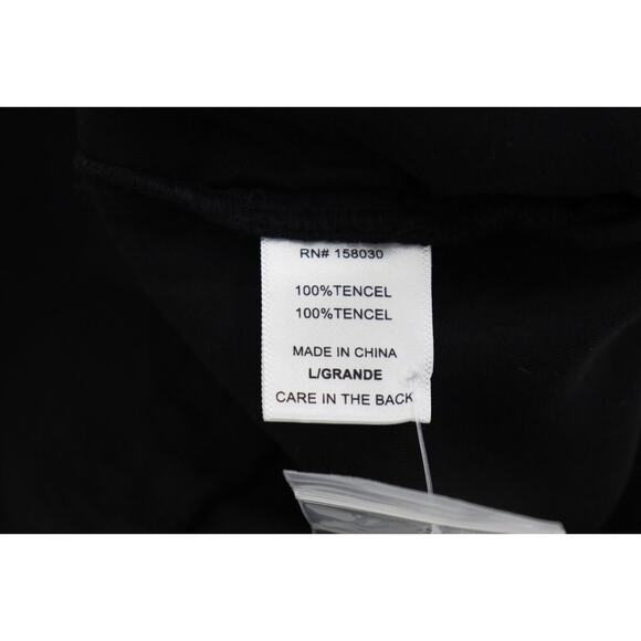 Love Tree Women's Black Tencel Sleeveless Jumpsuit Size L NWT NEW Tie Waist - Picture 13 of 13